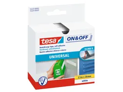 Klittenband tesa On&Off 55225 20mmx2,5m wit