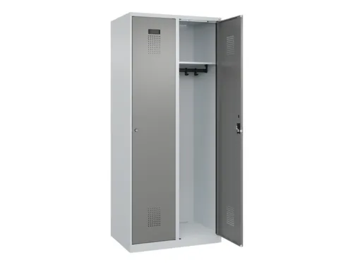 locker,HxBxD 1850x800x500mm,2vak,vak B 400mm,cil.-slot,staand op vloer