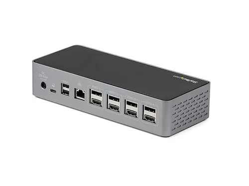 StarTech USB-C Docking Station 4K Quad Monitor 100W PD LAN