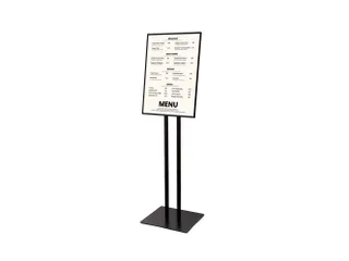 Verlicht Menustandaard LED Slide In A2 Zwart - 4