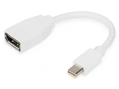 DisplayPort-adapterkabel type mini DP DP Male/Female 0,15m UHD 4K Wit