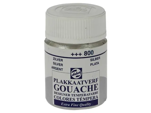 plakkaatverf Extra Fijn flacon van 16 ml, zilver