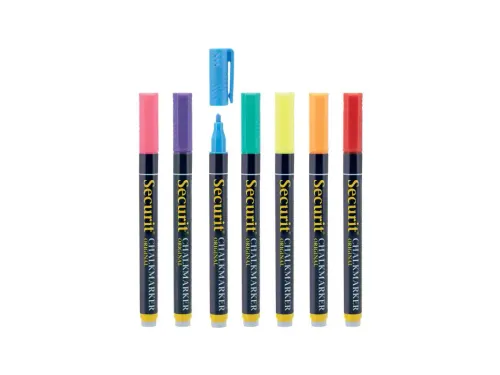 Krijtstift Securit Sma-100 Rond 1-2mm Assorti 7 Stuks