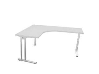 bureau in vrije vorm,HxBxD 740x1600x1400mm,vrije vorm,MP-lichtgrijs - 1