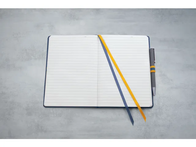 Cahier Linescape A5 bleu ligné couverture rigide