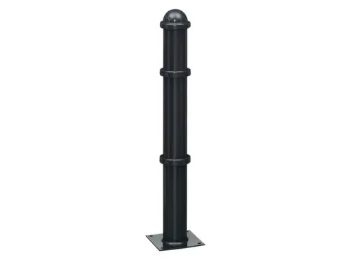 Trottoirpaal 900mm Ø 102mm Met Halve Kogel-kap Met Bodemplaat