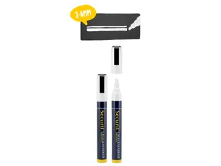 Krijtstift Securit SMA-510 schuin 2-6mm wit blister à 2 stuks - 7