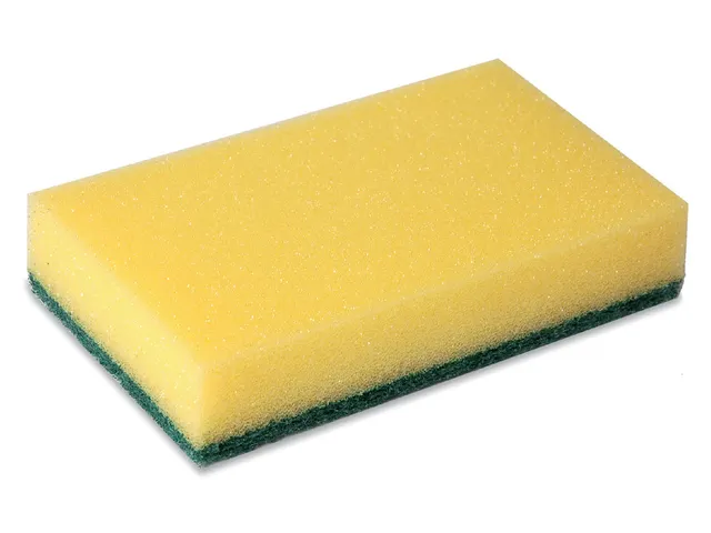 Eponge à récurer Cleaninq 140x90x28mm jaune/vert 10 pièces
