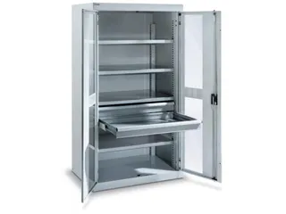 zwaarlastkast met openslaande deuren,HxBxD 1950x1100x641mm,lak RAL5012 - 2