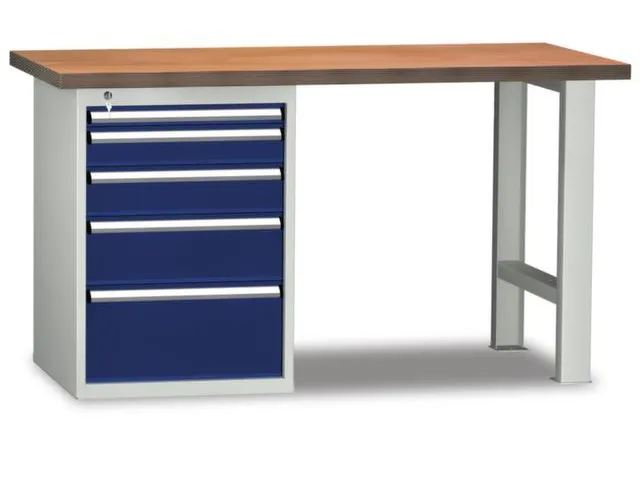 Werkbank 840x1500x700mm 1lade 50mm/100mm/125mm/175mm Ral7035