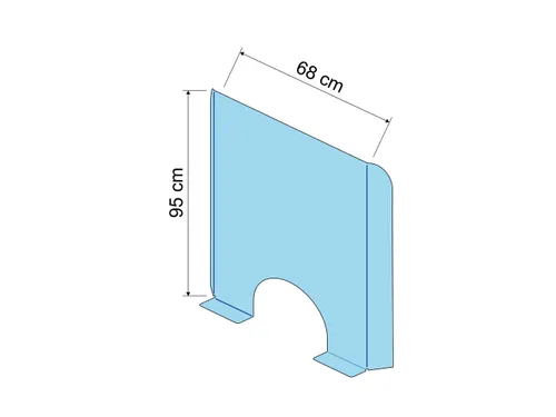Beschermwand adem/sp utum(staand) 95x68