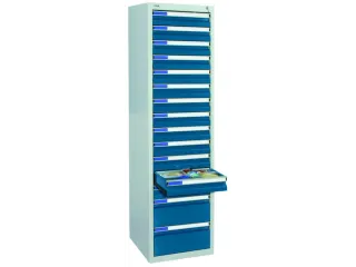 ladekast HxBxD 1800x500x500mm 15laden vergrendeling RAL7035 RAL5010 - 2