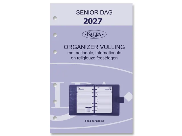 Agendavulling 2027 Kalpa Senior 1dag/1pagina