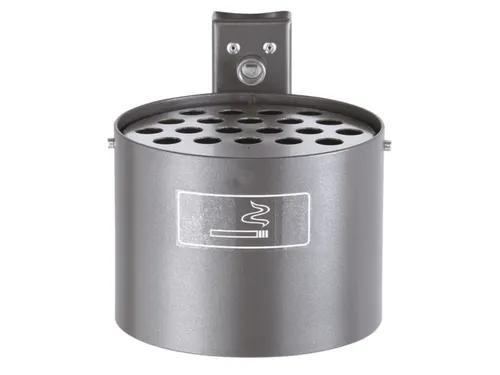 Asbak 4 liter HxØ 135x200mm Wandmontage Rond Antraciet