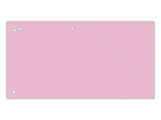 Verdeelstroken karton 1/3A4 240x105mm roze 100 stuks