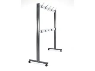 garderoberek,verrijdbaar,HxD 1800x600mm,4zwenkwielen,staal/alu,1000 mm - 3