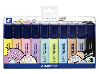 Markeerstift Staedtler 364 Textsurfer vintage en pastel assorti 10st - 1