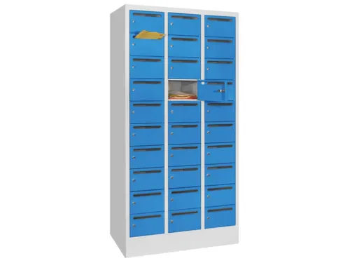 Postsorteerkast 1850x930x500mm 3x10 Vakken Ral7035 Front Ral5012