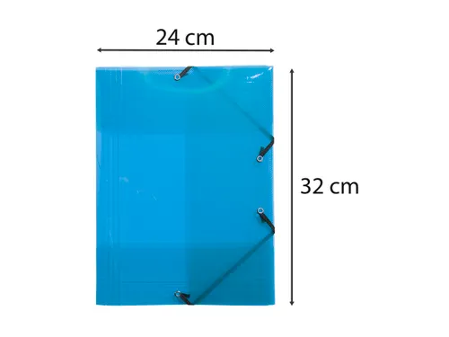 Elastomap 3 kleppen polypropyleen 5/10de Crystal Colours A4 Assorti