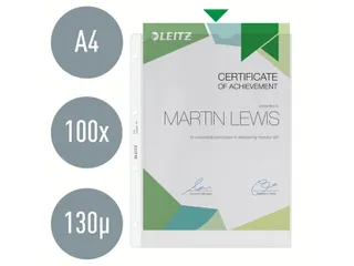 Showtas Leitz 4720 A4 4-gaats 0.13mm PP mat - 10