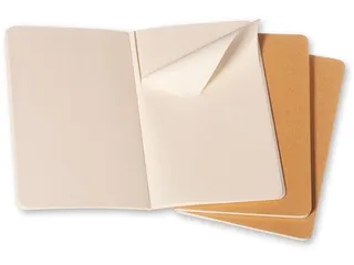Schrift Moleskine 130x210mm blanco 160 pagina's 70gr kraft set à 3 st - 8