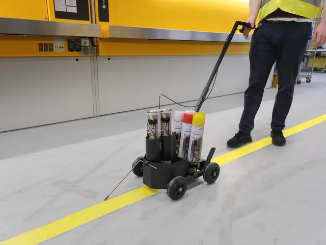 Markeerwagen DURALINE EasyTrack voor twee spuitbussen