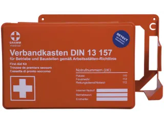 bedrijfsverbandkist,DIN 13157,kunststof oranje,m. wandhouder - 1