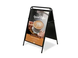 Stoepbord A-Board Elegant Staal Zwart 50x70cm