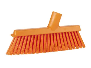 Vikan Hygiene medium veger Oranje stofblik lange steel 250mm - 1