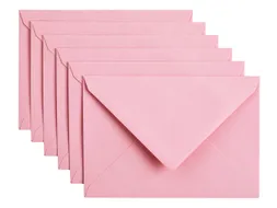 Envelop Papicolor C6 114x162mm babyroze pak à 6 stuks