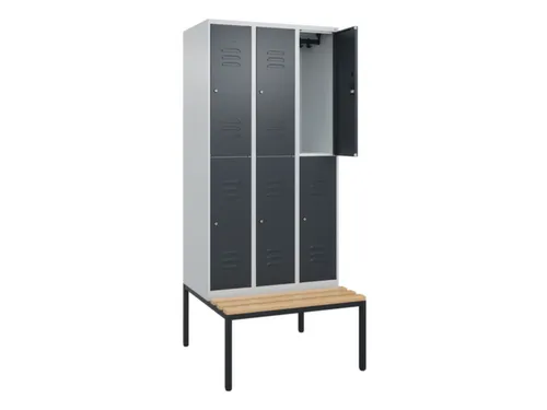 Dubbeldekse dekenkist,HxBxD 2120x900x815mm,3x2vak.,vak B 300mm