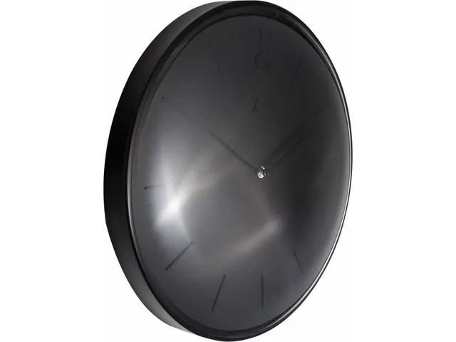 OUTLET Wandklok NeXtime Glamour Ø40cm metaal zwart streepaanduiding