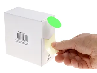 Etiket Rillprint 35mm 500st op rol fluor groen - 4