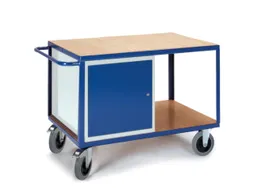 kastwagen,draagverm. 600kg,2etage(s),laadvl. LxB 1200x800mm,houtplaat