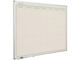 Maandplanner Elegance Engels softline profiel 8mm 90x120cm aluframe - 1