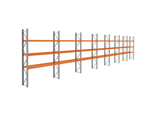 palletstelling,basis+6xaanbouw,HxBxD 3990x19700x750mm,vakl. 3000kg