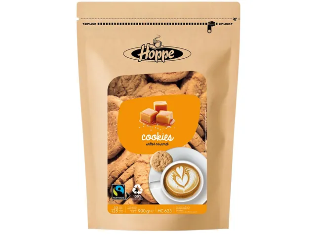 Biscuits Hoppe Cookies Fairtrade caramel sel de mer env. 125 pièces