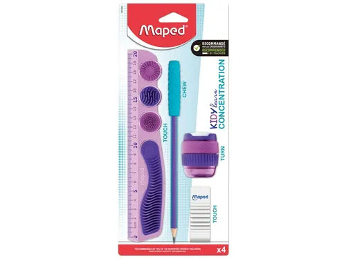 Tekenset Maped Kidy Learn Concentration set à 5 delen paars