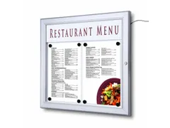Outdoor Menubord LED Verlicht Met Logo Paneel 2xA4 Liggend