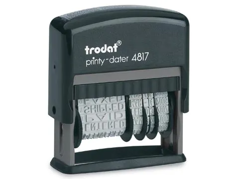 Datumstempel+Tekst Printy 3,8m Franstalig