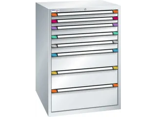 ladekast HxBxD 1200x805x695mm 8laden slot RAL7035 front RAL7035 - 2