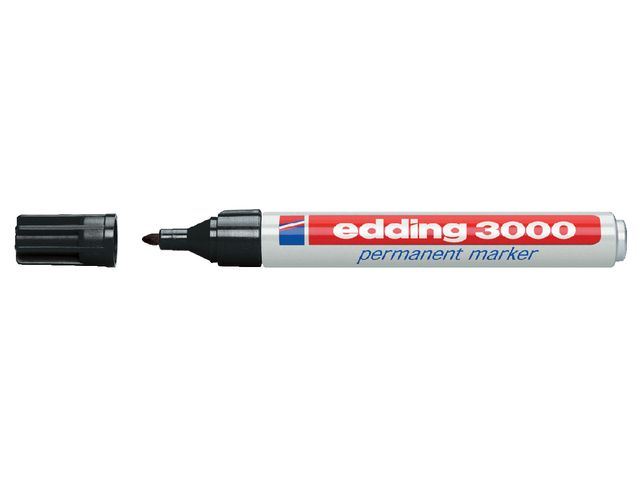 Viltstift Edding 3000 Rond 1.5-3mm Zwart | EddingMarker.be