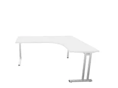 bureau in vrije vorm,HxBxD 740x1800x1600mm,vrije vorm,Bl-wit
