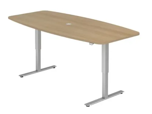 In hoogte verstelbare vergadertafel,HxBxD 710-1200x2200x1030mm