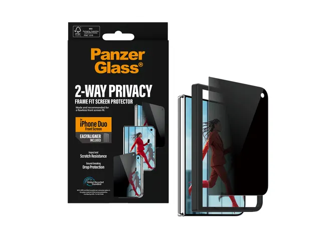 PanzerGlass Privacy Front Screen Protector iPhone Duo | FRAME FIT w