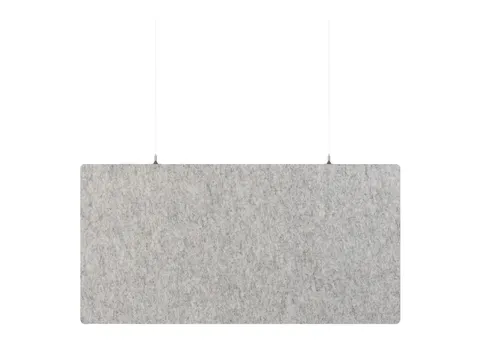 Akoestisch PET-vilt rechthoekig plafondpaneel 60x120cm Lichtgrijs