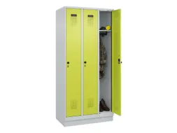 locker,HxBxD 1950x900x500mm,3vak,vak B 300mm,draaigrendel,sokkel