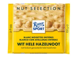 Chocolade Ritter Sport wit-hele hazelnoot 100gr