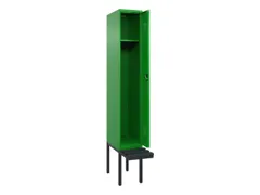 locker met bank,HxBxD 2120x300x815mm,1vak,vak B 300mm,cilinderslot