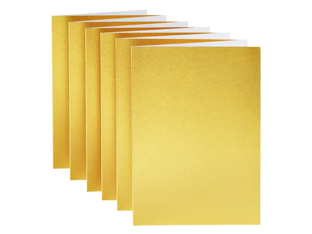 Correspondentiekaart Papicolor dubbel 105x148mm metallic goud pak 6st